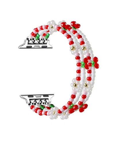 Posh Tech Cherry Beaded Band For Apple Watch In Multi