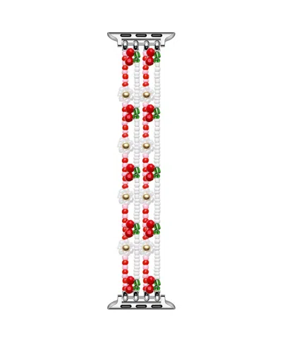 Posh Tech Cherry Beaded Band For Apple Watch In Multi