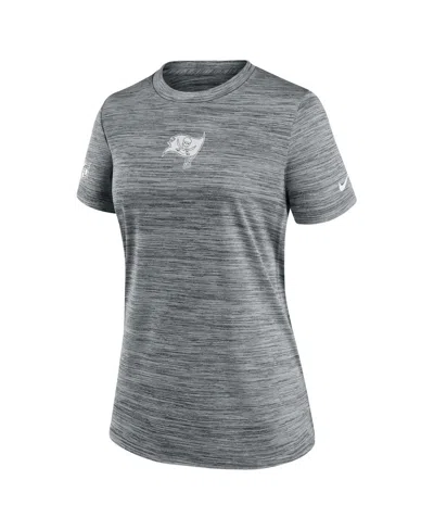Nike New England Patriots Sideline Team Issue Velocity  Women's Dri-fit Nfl T-shirt In Gray