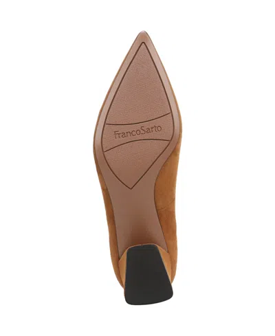 Franco Sarto Women's Racer Pointed Toe Block Heel Pumps In Brown
