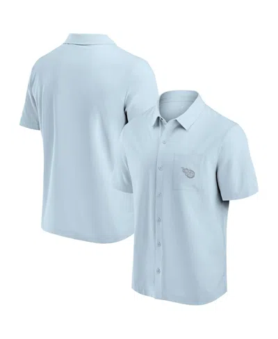 Fanatics Men's Light Blue Tennessee Titans Front Office Button-up Shirt In Blue