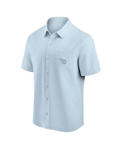 Fanatics Men's Light Blue Tennessee Titans Front Office Button-up Shirt In Blue