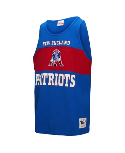 Mitchell & Ness Men's Royal New England Patriots Retro Color Block Tank Top In Blue