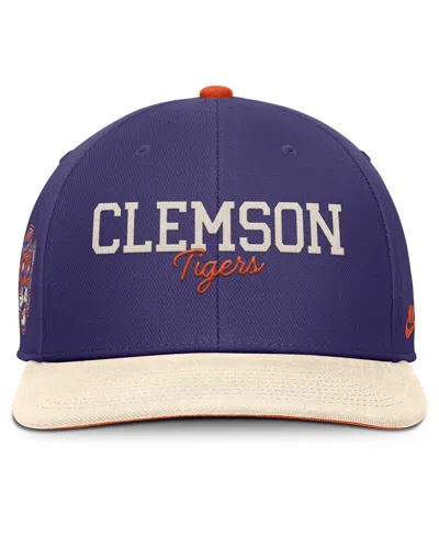 Nike Men's Purple/cream Clemson Tigers Pro Legacy Script Snapback Hat ...