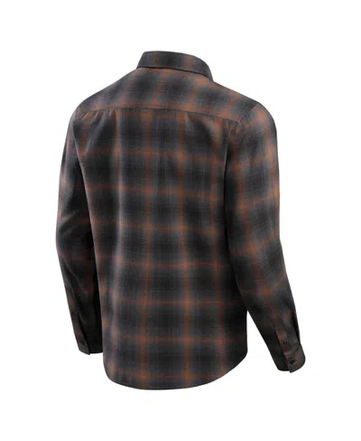 Fanatics Men's Charcoal Miami Dolphins Classic Flannel Long Sleeve Button-up Shirt In Brown