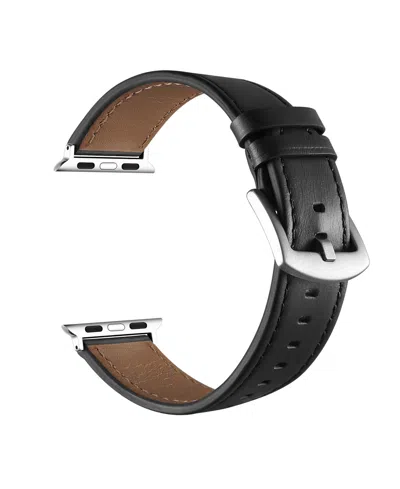 Posh Tech Drake Leather Band For Apple Watch In Black