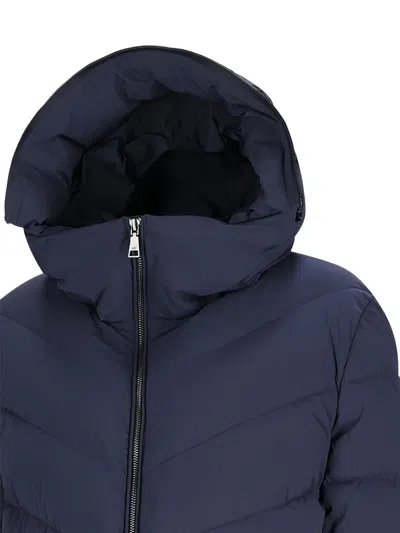 Add Quilted Hooded Jacket In Blue