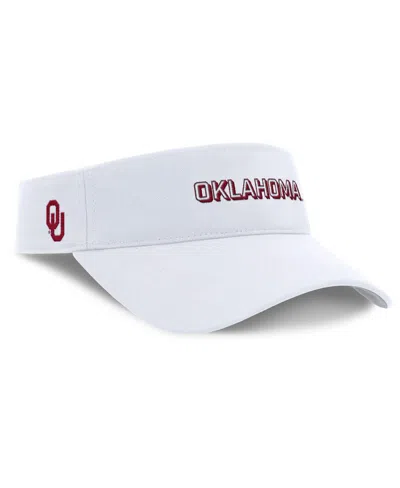 Jordan Men's White Oklahoma Sooners 2025 On-field Gameday Performance Ace Adjustable Visor Hat In White