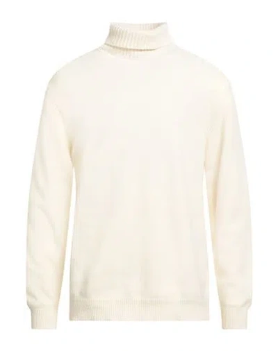 Wool & Co Man Turtleneck Ivory Size Xxl Wool, Polyamide In Neutral