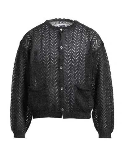 Magliano Man Cardigan Black Size Xs Mohair Wool, Polyamide, Wool In Black