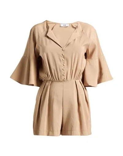 Jijil Woman Playsuit Camel Size 6 Viscose, Polyester In Gold