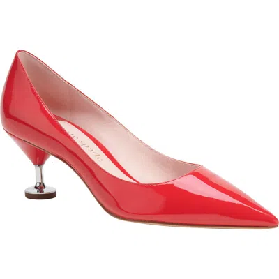 Kate Spade Garnish Patent Kitten-heel Pumps In Red