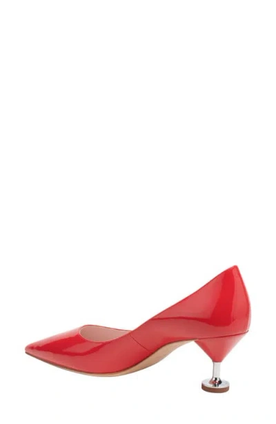Kate Spade Garnish Patent Kitten-heel Pumps In Red