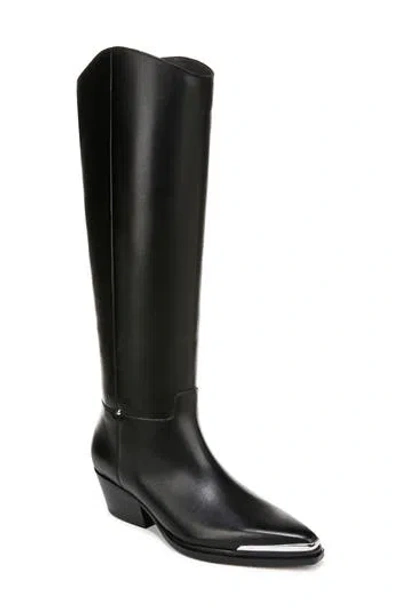Franco Sarto Billie Wide Calf Leather Boot In Black