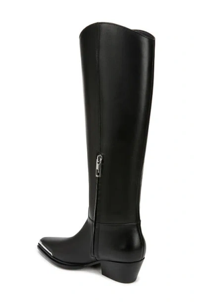 Franco Sarto Billie Wide Calf Leather Boot In Black