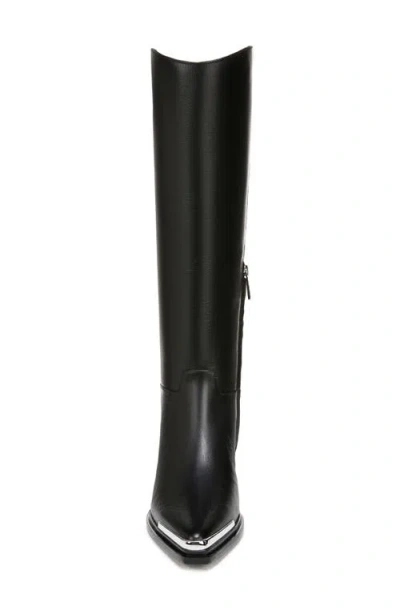 Franco Sarto Billie Wide Calf Leather Boot In Black