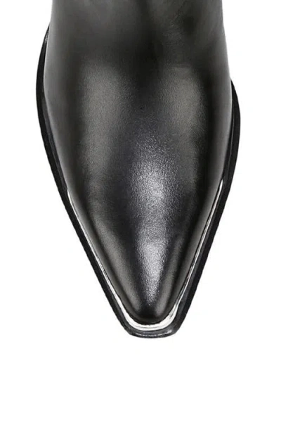 Franco Sarto Billie Wide Calf Leather Boot In Black