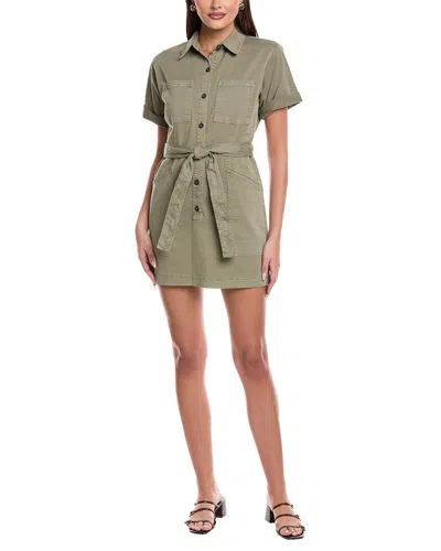 Velvet By Graham & Spencer Tie Waist Utility Shirtdress In Green