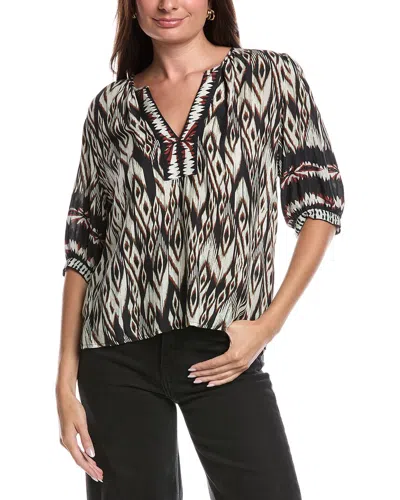 Velvet By Graham & Spencer Ikatvis Top In Black