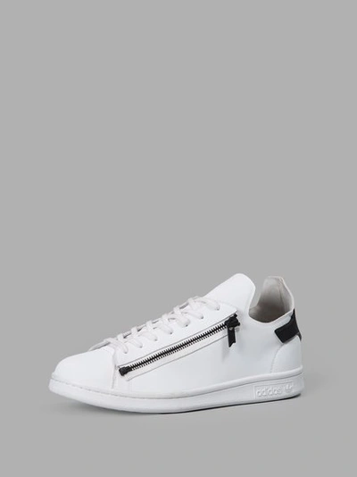 Y-3 White Zipped Sneakers
