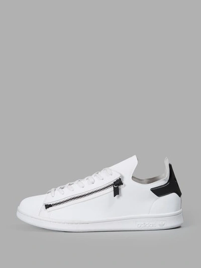 Shop Y-3 White Zipped Sneakers