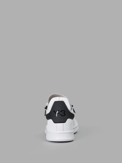 Shop Y-3 White Zipped Sneakers