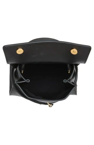 Moschino Structured Sheepskin Shoulder Bag In Brown