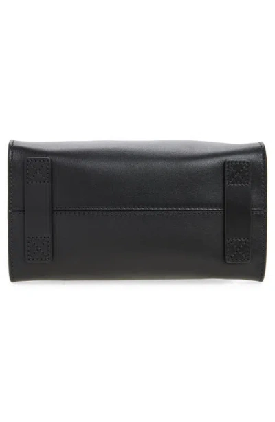 Moschino Structured Sheepskin Shoulder Bag In Brown