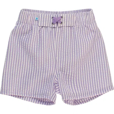 Ruggedbutts Boys Upf50+ Swim Trunks In Purple