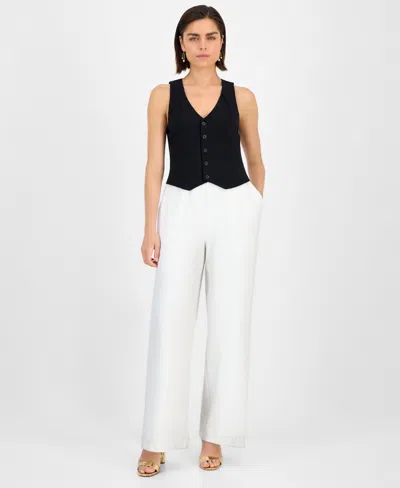 Tahari Asl Women's Colorblocked Vest Jumpsuit In Black