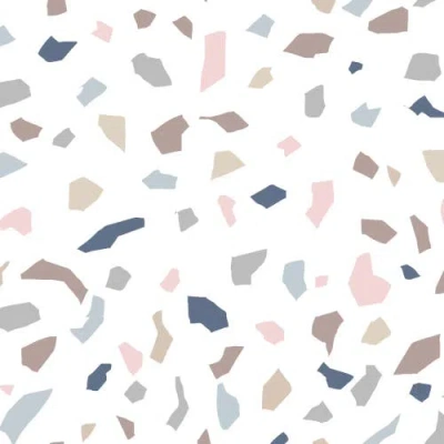 Lambs & Ivy Signature Terrazzo Abstract Organic Cotton Fitted Crib Sheet In White