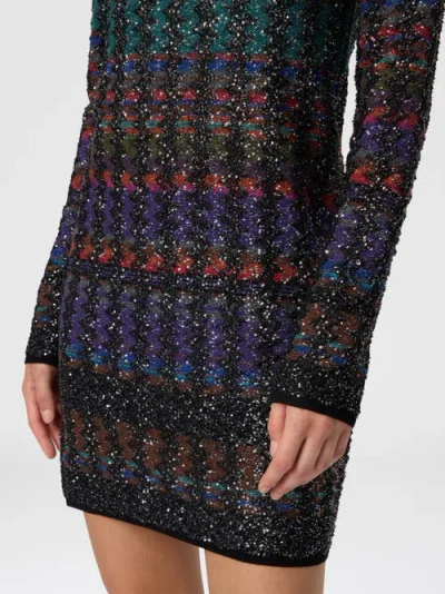 Missoni Embroidered Knit Mini Dress In Multi