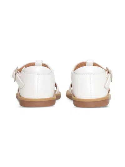 Pom D'api Ice-cream Leather Sandals In White