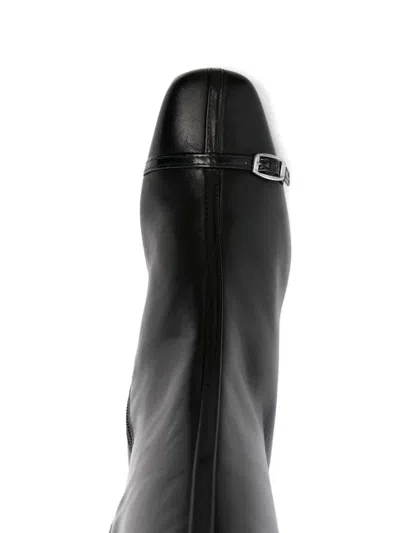 Carel Paris Buckle-detail Leather Boots In Black
