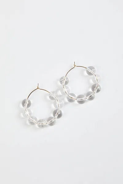 Vermeer Studio Odele Hoops In Clear In White
