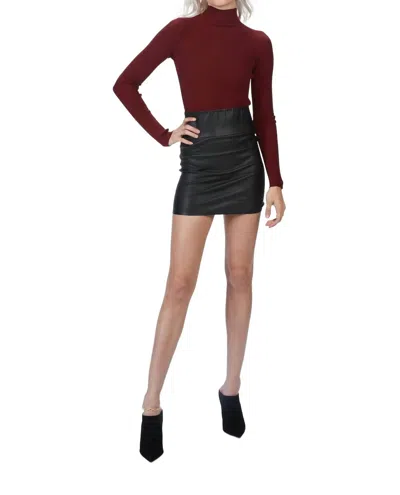 Zeynep Arcay Open Back Knit Bodysuit In Cherry In Burgundy