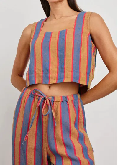 Rails Akira Stripe Linen Crop Tank In Multi