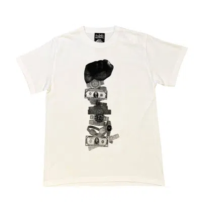 Available Nowhere Men's Money Power Collage T-shirt In White In White