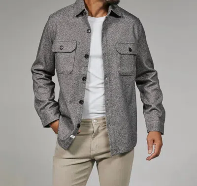 7diamonds Generation Herringbone Shacket In Grey In Gray