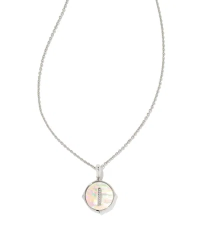 Kendra Scott Disc Pendant Necklace In Silver In Metallic