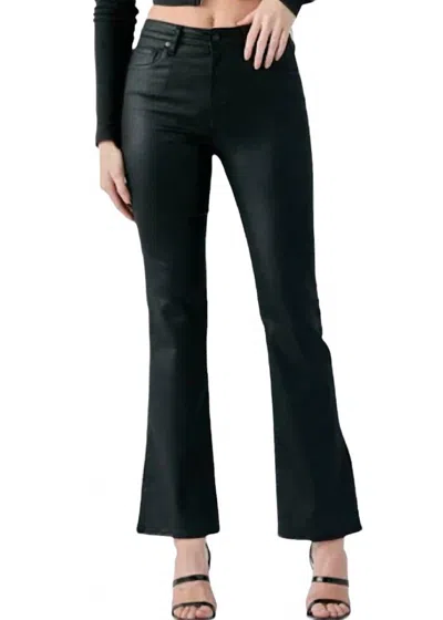 Hidden Ryan High Rise Bootcut Slit Jeans In Black In Black