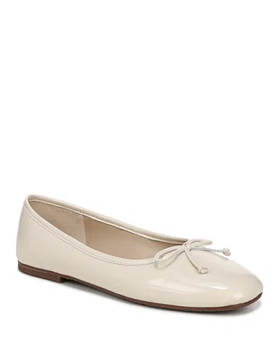 Sam Edelman Marisol Ballet Flat In Ivory Leather In White