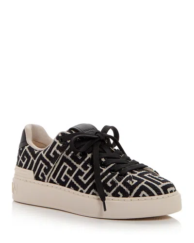 Balmain B Court Monogram Jacquard Low-top Sneaker In Multi
