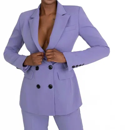 Ciao By Cc Kris Suit Blazer In Purple In Blue