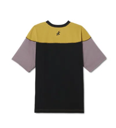 Asics Novalis Bixance T-shirt Medallion Yellow / Obsidian Black In Multi