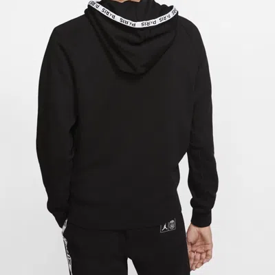 Air Jordan Cat Paris Saint-germain Full-length Zipper Cardigan Fleece In Black