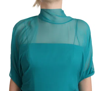 Alberta Ferretti Elegant Silk A-line Long Dress In Women's Blue In Blue
