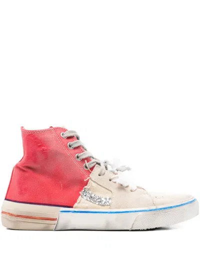 Paul Easterlin High-top Glitter Trainers In Neutral