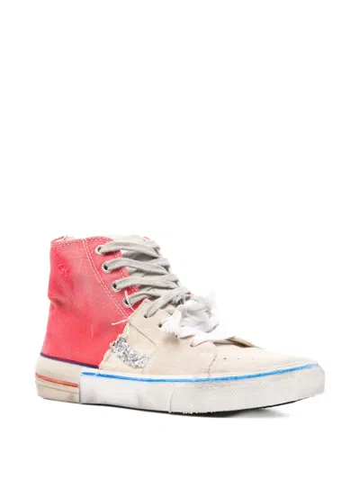 Paul Easterlin High-top Glitter Trainers In Neutral