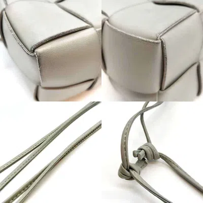 Pre-owned Bottega Veneta Gray Leather Pochette Shoulder Bag ()